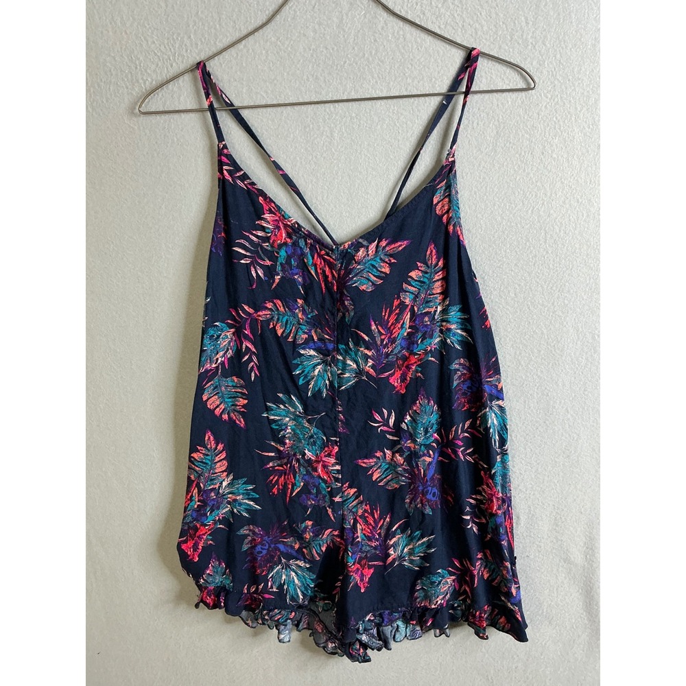 Roxy‎ Romper Women's Small Floral Print Sleeveless Casual Summer Beach